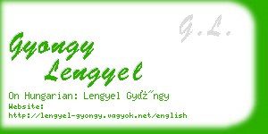 gyongy lengyel business card
